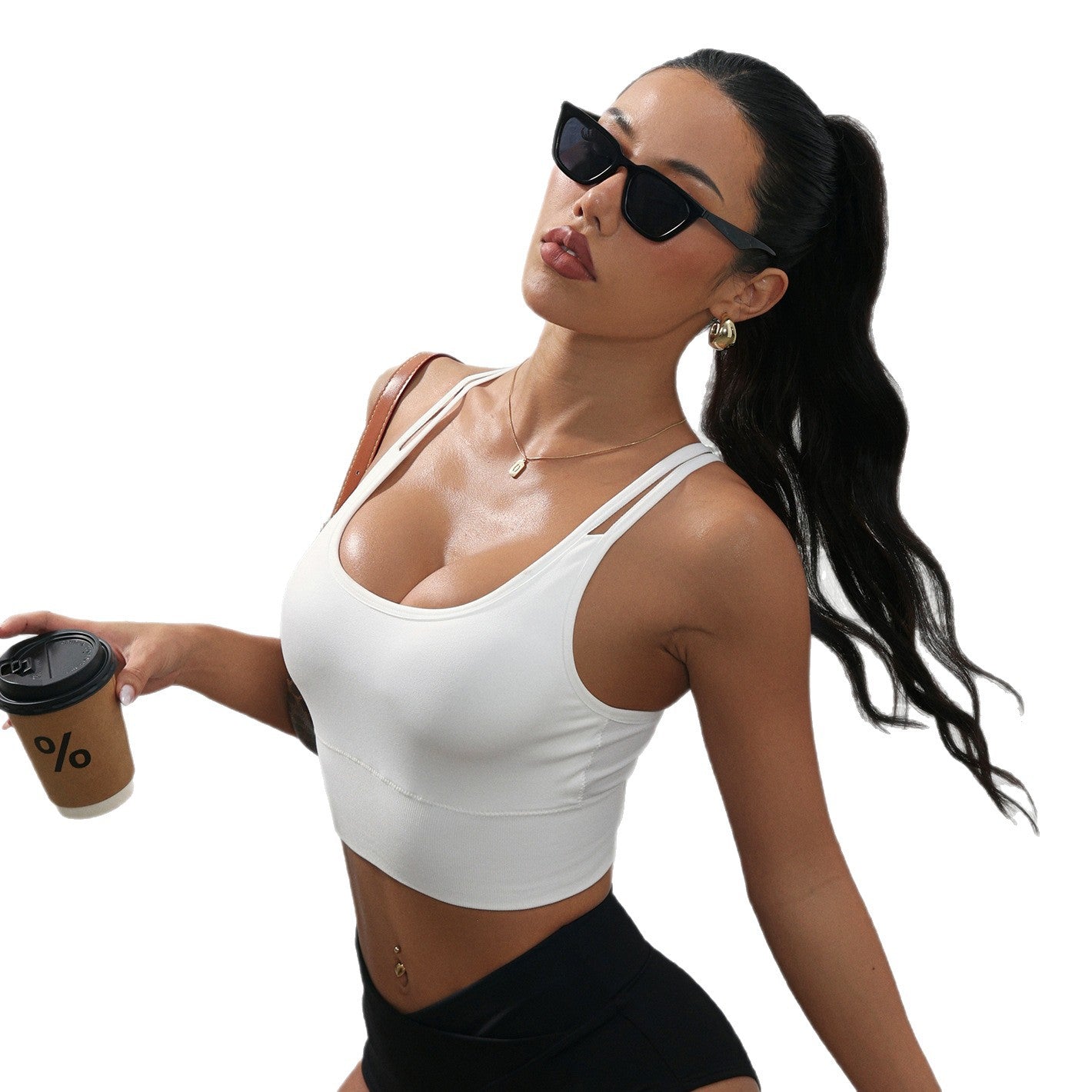 Fitness Yoga High-strength Sports Underwear Women's Shockproof Fixing Cup Yoga Bra