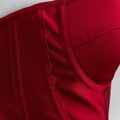 Steel Rib Belly And Waist Shaping Fishbone Bra Top