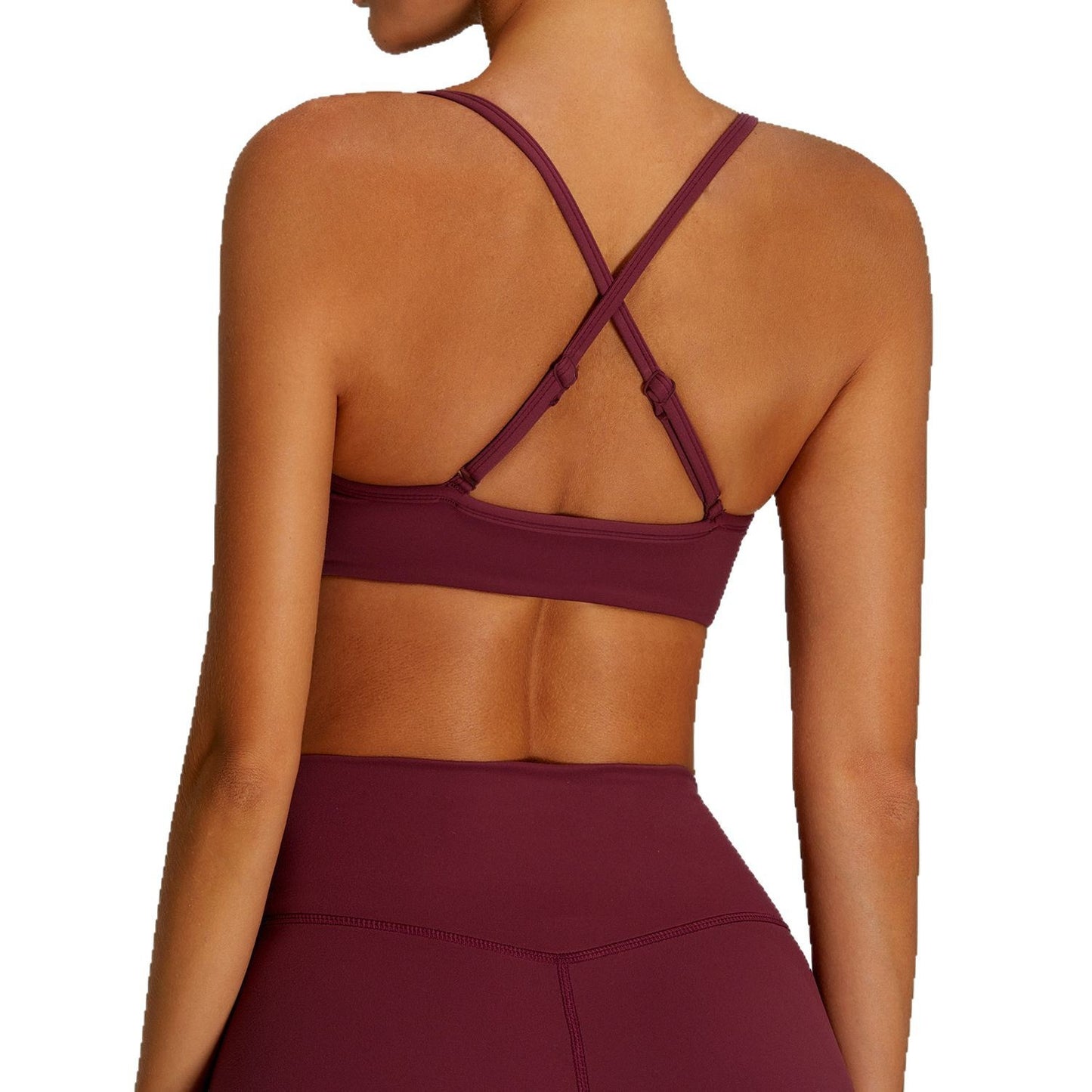 European And American Nude Feel Tight Back Yoga Bra Women's Quick-drying