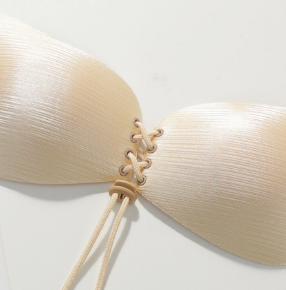 Viomisha 1 Set Women Sticky Bra And Thong Briefs Backless Strapless Bra Push Up Breathable Underwear Adhesive Invisible Lift Up Bras.