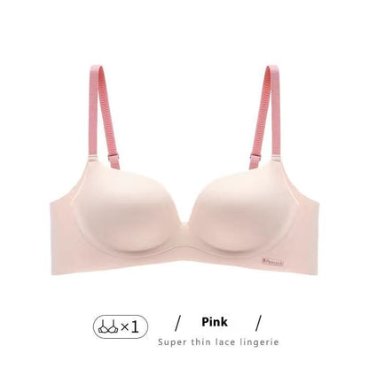 Breasts Lady's Push Up Large Wireless Anti-sagging Traceless Ventilation Bra