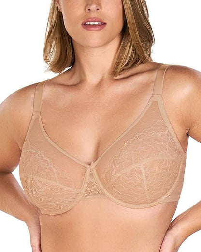 Women's Plus Size Underwear Ultra-thin Lace Bra