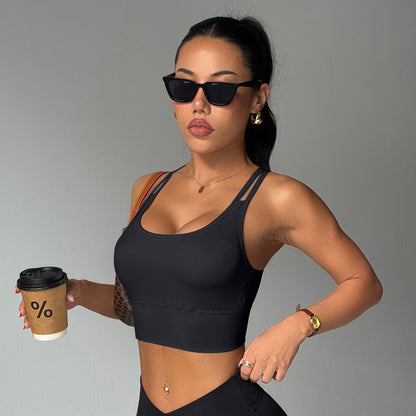 Fitness Yoga High-strength Sports Underwear Women's Shockproof Fixing Cup Yoga Bra