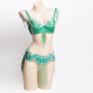 Pearl Embroidery Belly Dance Bra Girdle Suit