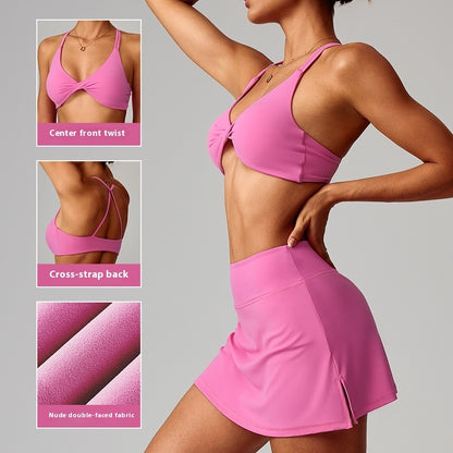 Nude Feel Yoga Clothes Women's Tight Quick-drying Sports Yoga Bra