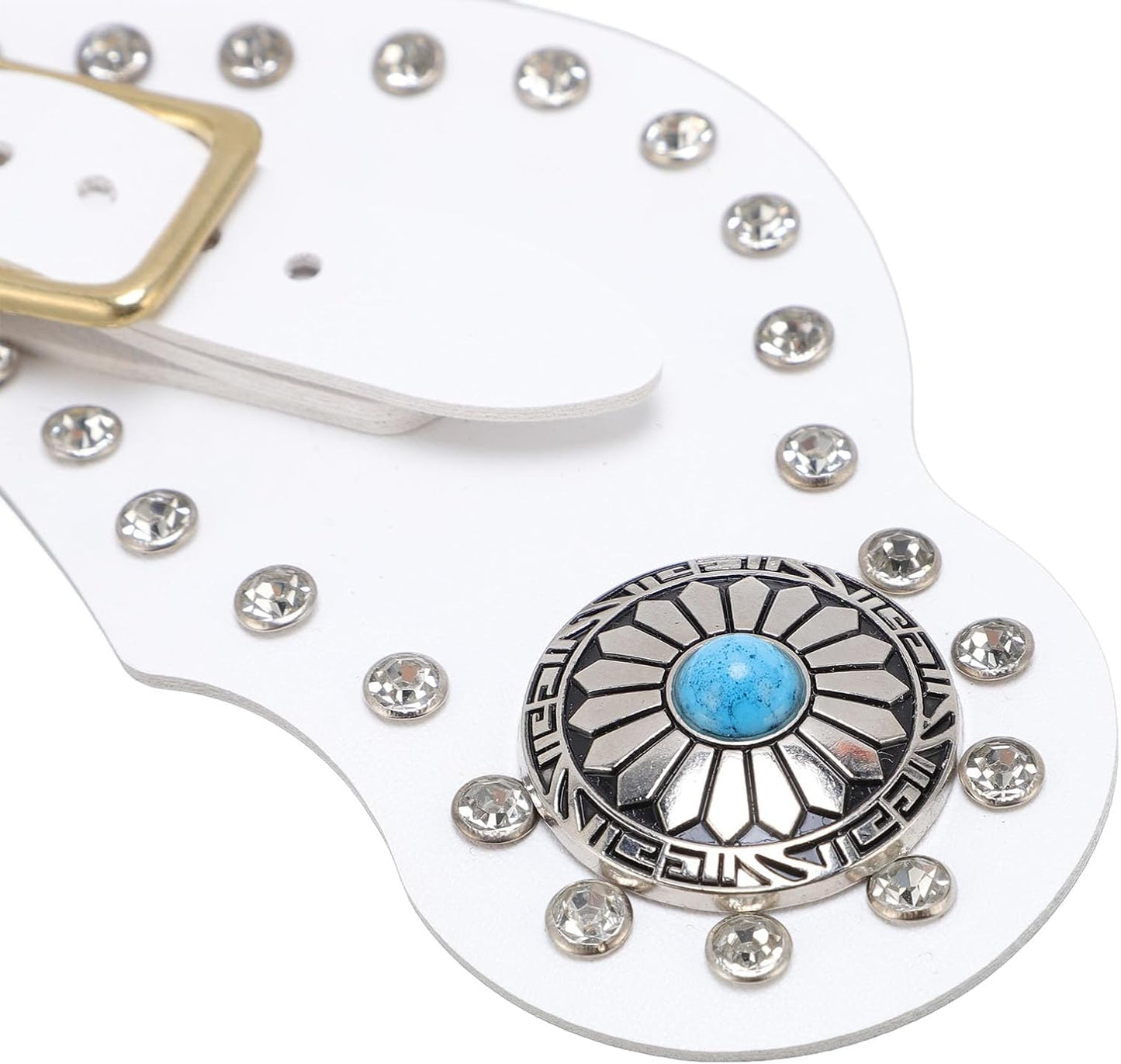 2Pcs Leather Spur Straps Set For Horse, Westerns Men Women Adjustable Spur Straps, Artificial Leather Rhinestone Decorations Spur Holder For Cowboys Equestrian Accessories