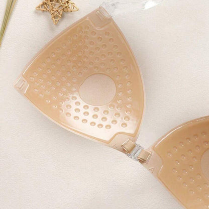 Triangle Cup Women Push Up Wedding Silicone Invisible Bra