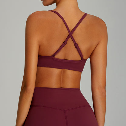 European And American Nude Feel Tight Back Yoga Bra Women's Quick-drying