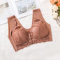 Women's Minimalist Gathered Beautiful Back Front Buckle Bra