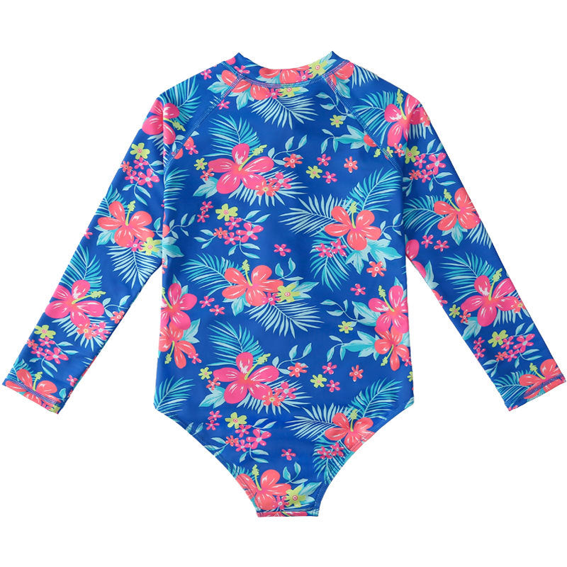 Girl's Long-sleeve One-piece Swimming Suit