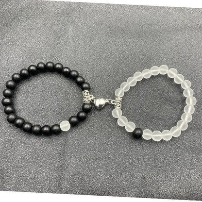 European And American New Love Magnetic Bracelets For Men And Womencouple Necklace Suit Elastic Bracelet Girlfriends' Accessories Amazon