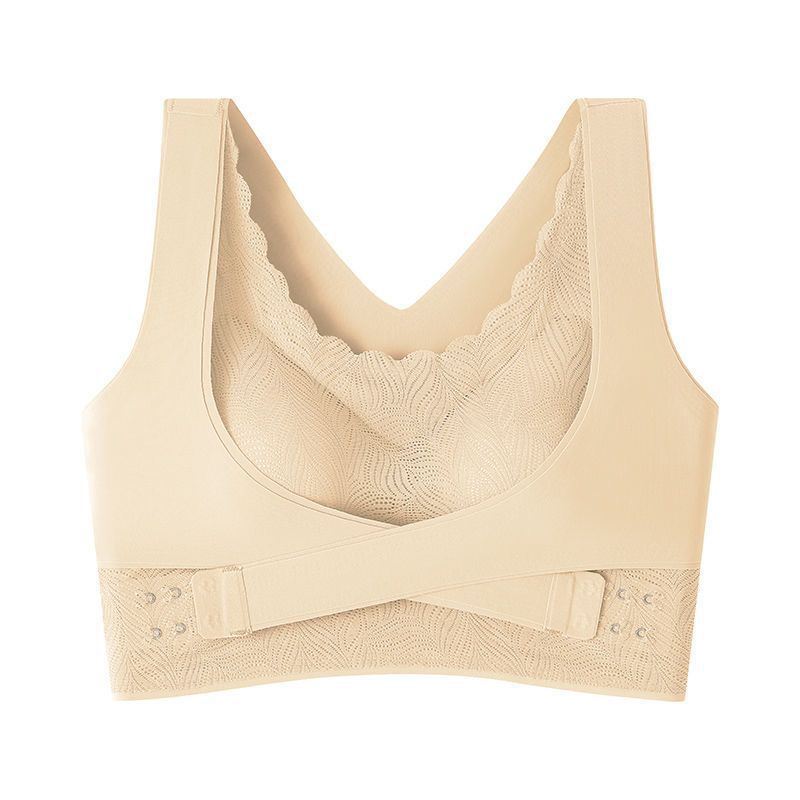 Lace Wide Shoulder Vest Style Women's Bra