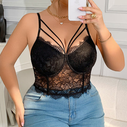 Women's Fashion Lace Fishbone Bra Camisole