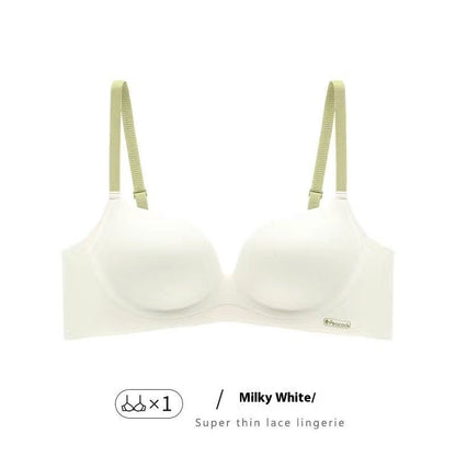 Breasts Lady's Push Up Large Wireless Anti-sagging Traceless Ventilation Bra