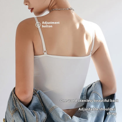 Women's Inner Anti-exposure Underwear Bra With Chest Pad Summer Thin