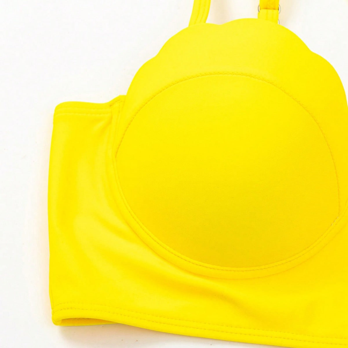 Women's Maple Leaf Printed High Waist Mesh Bikini Suit