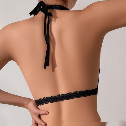 Lace Sexy Women's Bra With Straps And Triangle Cups