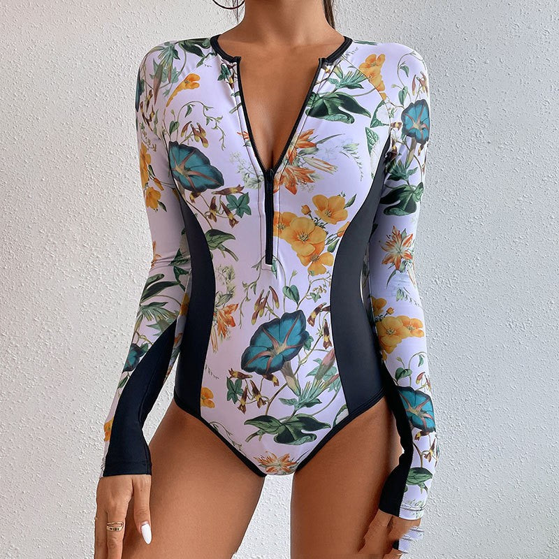Surfing Suit Sunscreen Swimsuit Printing