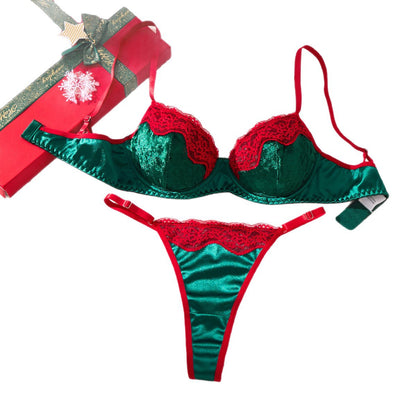 Women's Push-Up Bra And Thong Set