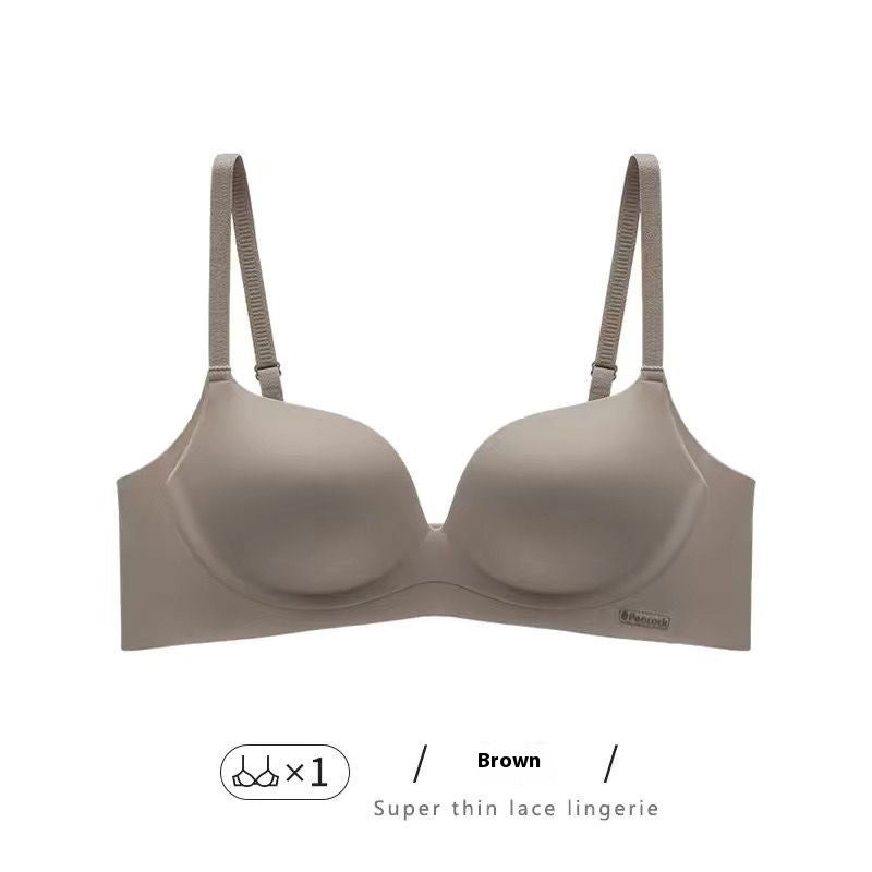 Breasts Lady's Push Up Large Wireless Anti-sagging Traceless Ventilation Bra