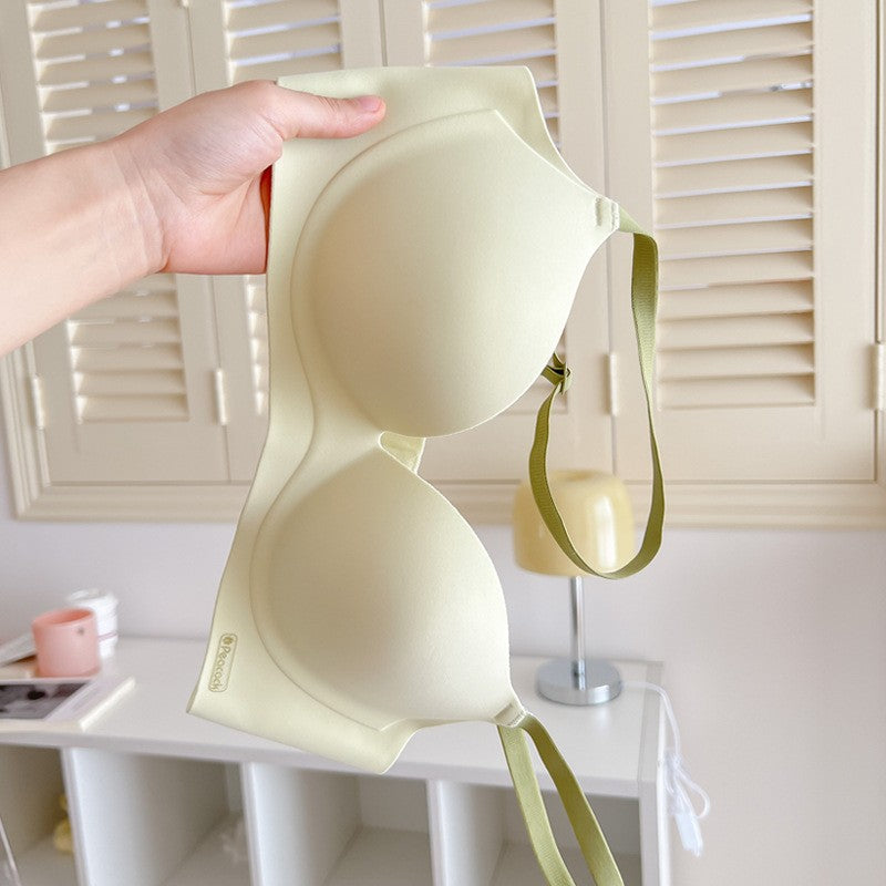 Breasts Lady's Push Up Large Wireless Anti-sagging Traceless Ventilation Bra