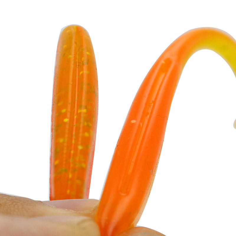 Simulation Two-color T Tail Jig Hook Crank Hook Suit