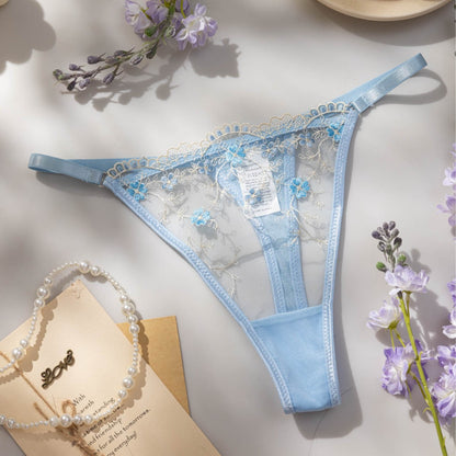 Lace Embroidered Bra T-back Suit Couple Underwear