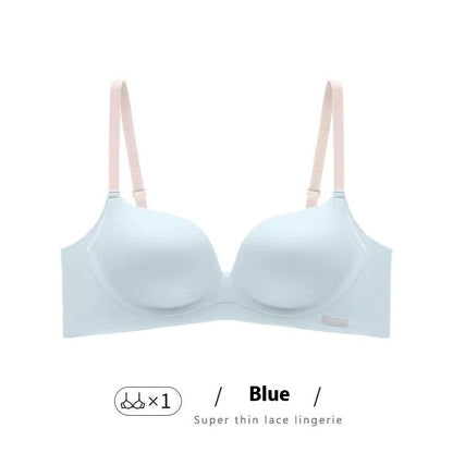 Breasts Lady's Push Up Large Wireless Anti-sagging Traceless Ventilation Bra