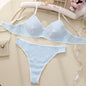 Comfortable Cotton French-style Bra And Panties Set With Underwire Available In Multiple Colors