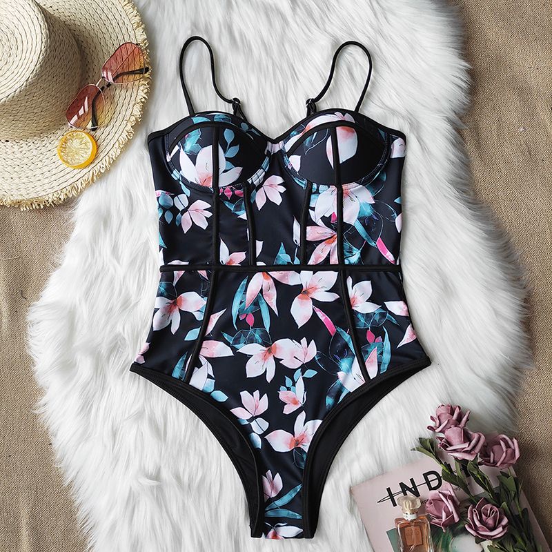 Swimming Women One-Piece Swimwear Bikini Suit
