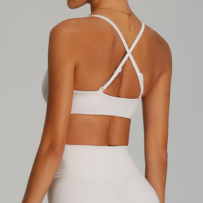 European And American Nude Feel Tight Back Yoga Bra Women's Quick-drying