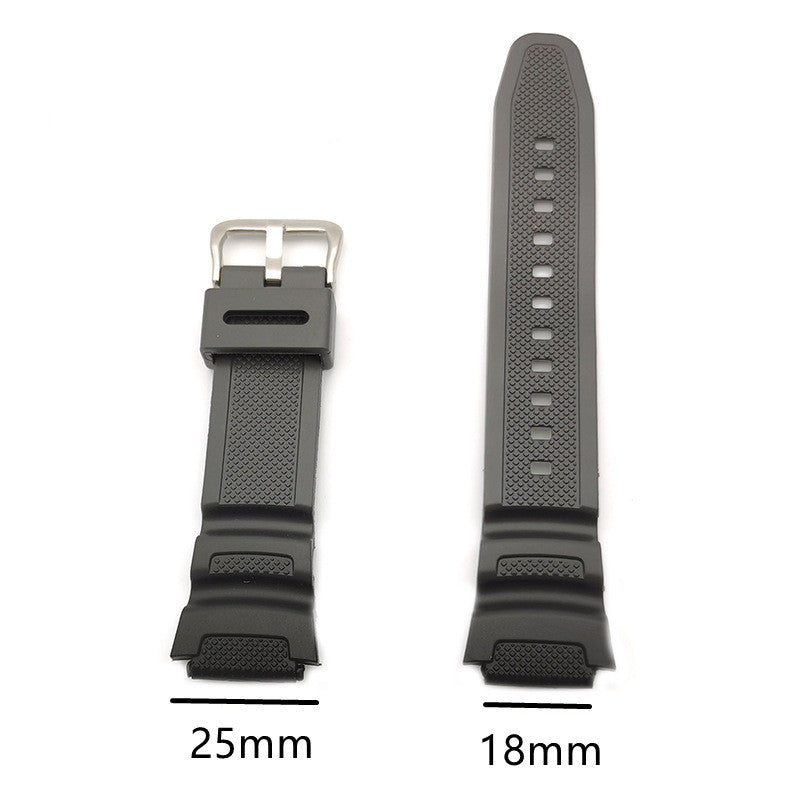 PU Watch Strap Replaceable Pin Buckle Watch Wrist Bracelet Black