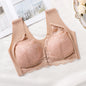 Women's Minimalist Gathered Beautiful Back Front Buckle Bra