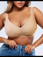 Plus-size Seamless, Breathable Underwire Bra With A Secure, Shaping Cup
