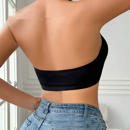 Deep V Neckline Revealing Chest Wireless Thin Cup Lace Bra