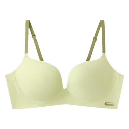 Breasts Lady's Push Up Large Wireless Anti-sagging Traceless Ventilation Bra