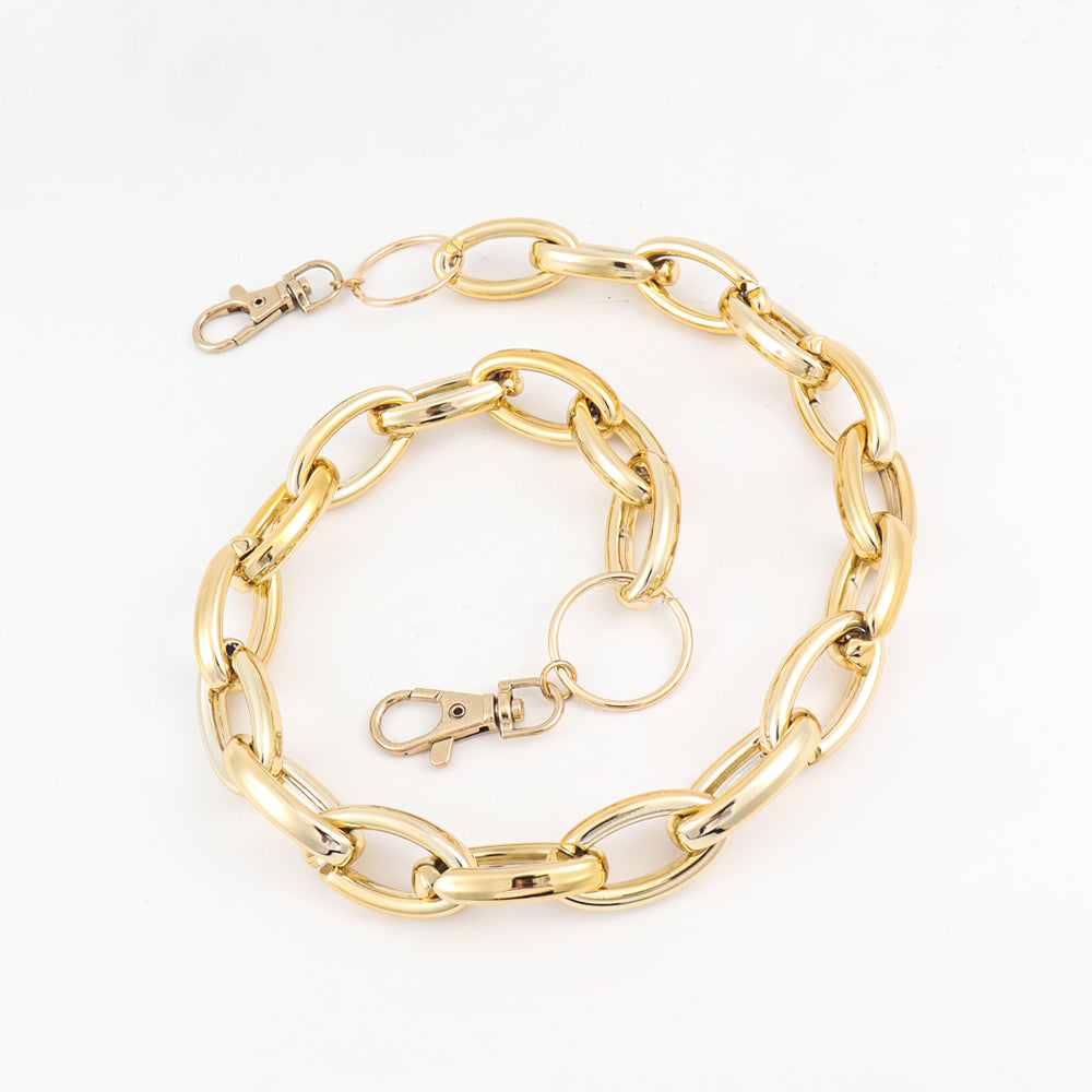 Simple Gold Hollow Pants Chain Ring Buckle Punk Style Thick Pants Chain Hip Hop Men And Women Jeans Cargo Pants Accessories