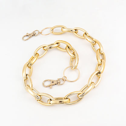 Simple Gold Hollow Pants Chain Ring Buckle Punk Style Thick Pants Chain Hip Hop Men And Women Jeans Cargo Pants Accessories