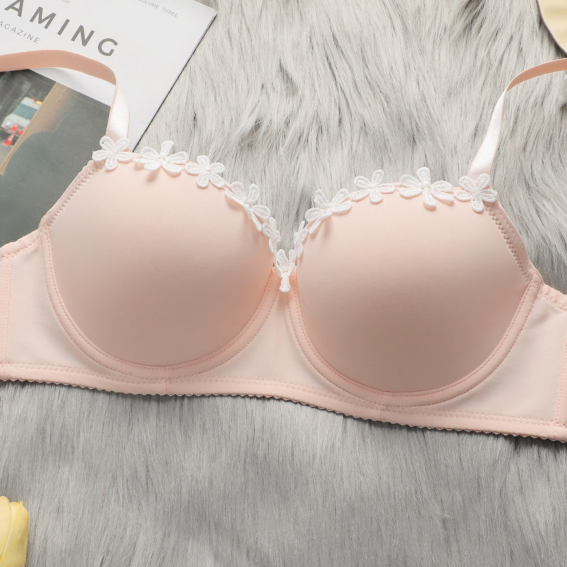 Women's Lingerie Set - Pink, Cute And Comfortable Push-Up Bra