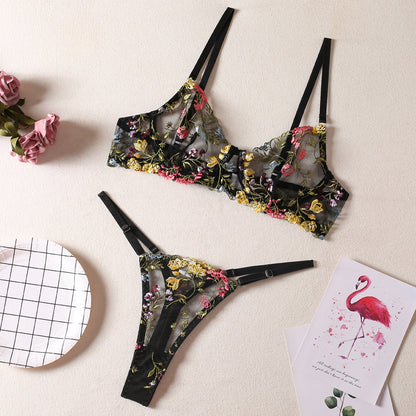 Women's Fashion Floral Underwear Suit