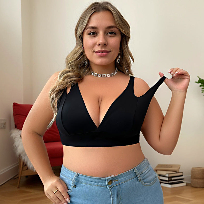 Solid-color Plus-size Bra European And American Style