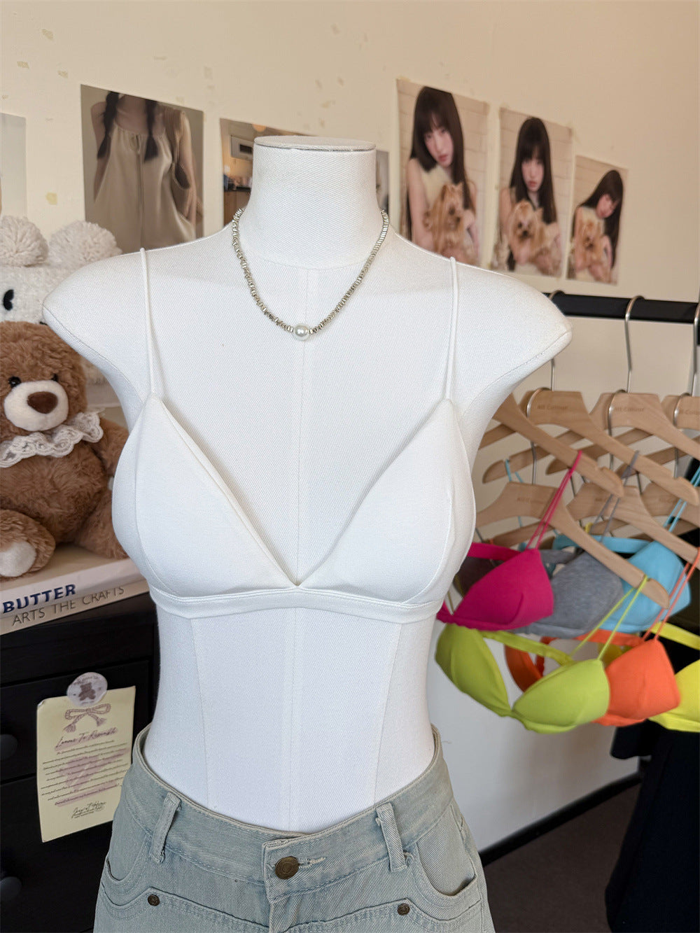 Pure Sexy Solid Color Triangle Cup Women's Bra