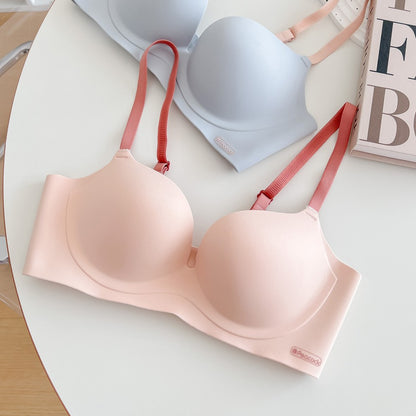 Breasts Lady's Push Up Large Wireless Anti-sagging Traceless Ventilation Bra