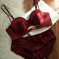 French Style Red Underwear For Women Large Bra