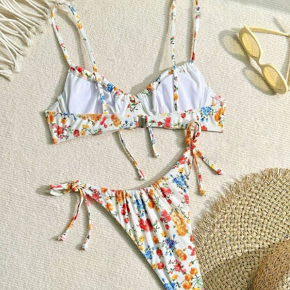 Women's Bikini Floral Split Two-piece Suit