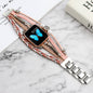 Vintage Metal Leather Jewelry Wrist Strap Smart Watch Strap
