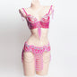 Pearl Embroidery Belly Dance Bra Girdle Suit
