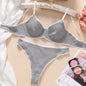 Comfortable Cotton French-style Bra And Panties Set With Underwire Available In Multiple Colors