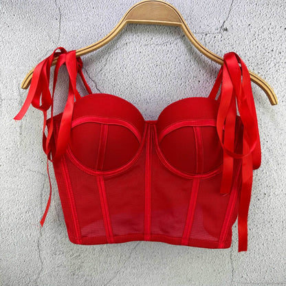 French Ribbon Bra Fishbone Camisole