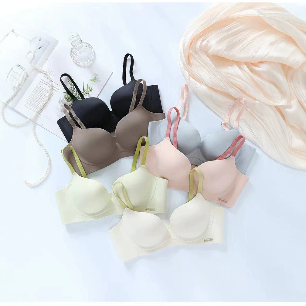 Breasts Lady's Push Up Large Wireless Anti-sagging Traceless Ventilation Bra